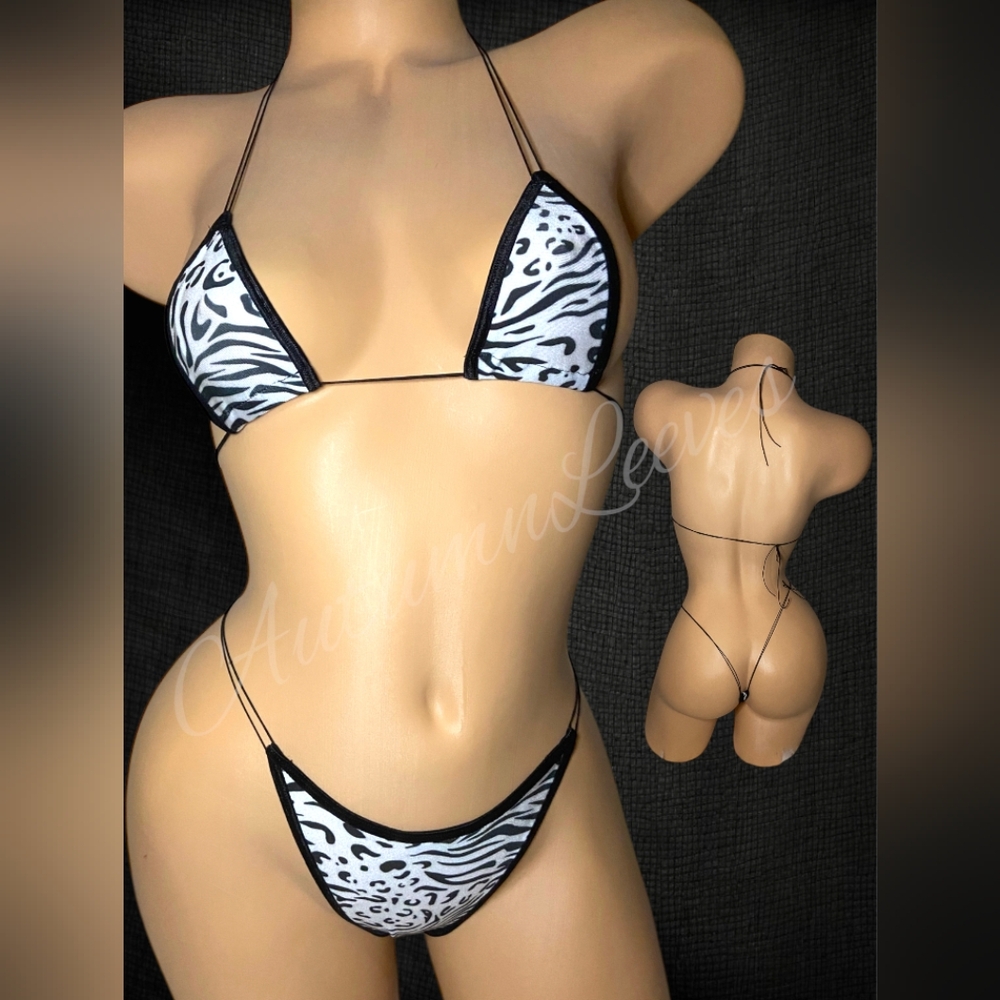 Zebra Print Triangle Bikini